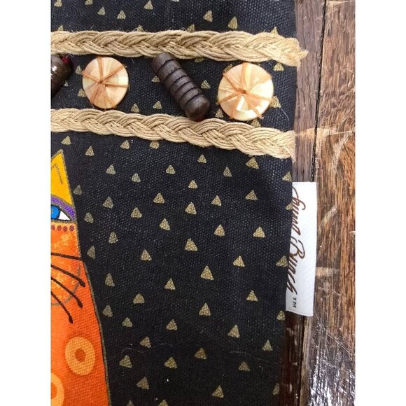 Vintage 90s Laurel Burch Artsy Cat Tote Purse Kitty Eclectic - Picture 13 of 16